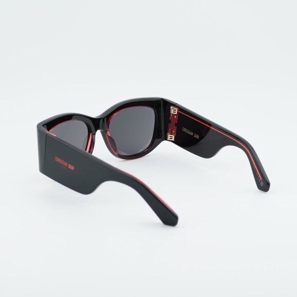 Dior DIORNUIT S1I 16A0 Sunglasses Black Square Frame, Smoke Lenses main image 4